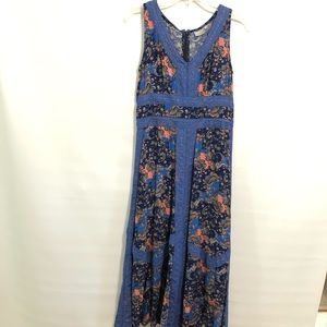 eShakti dress EUC  m/s blue, peasant boho style